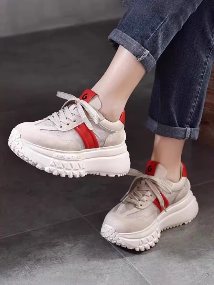 385(欧洲站)真皮复古手工老爹鞋