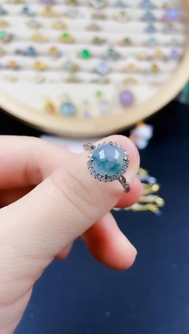 【闪购商品】翡翠戒指银S925镶嵌24252544