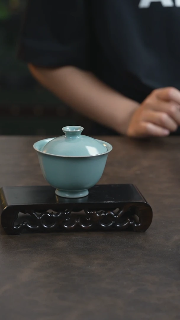 宝丰宋官窑原产地红颜盖碗