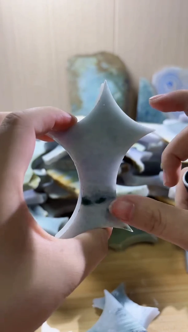 翡翠未镶嵌颈饰翡翠A货 姜谭359