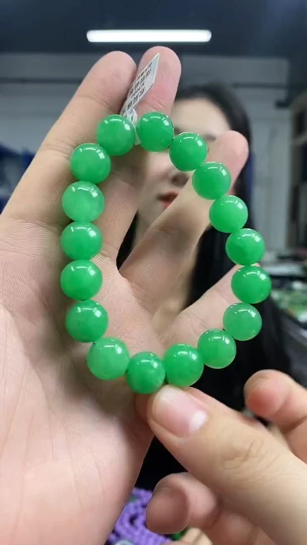 未镶嵌手链翡翠多样性发其一颜色微差 微瑕