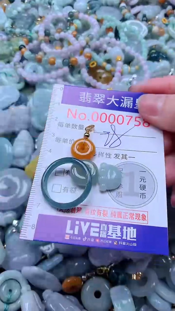 翡翠未镶嵌吊坠(不含链)0758