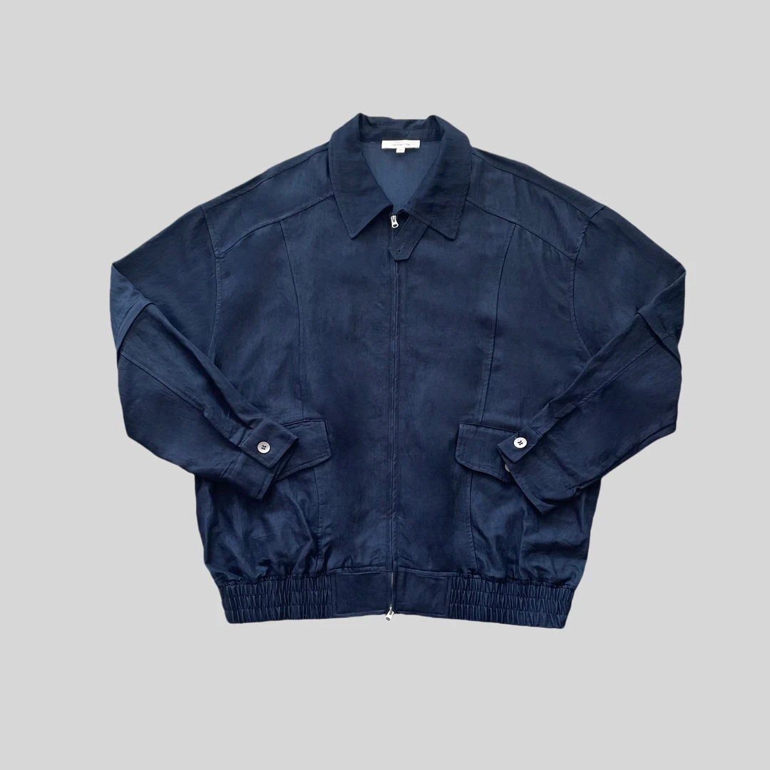 【半价清货】【NO退NO换】设计师款高垂感可拆卸袖夹克外套--25113