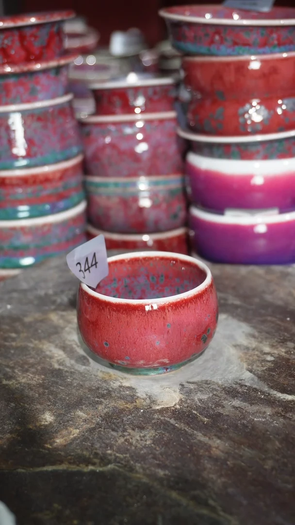 摆件陶精品窑变钧瓷茶器