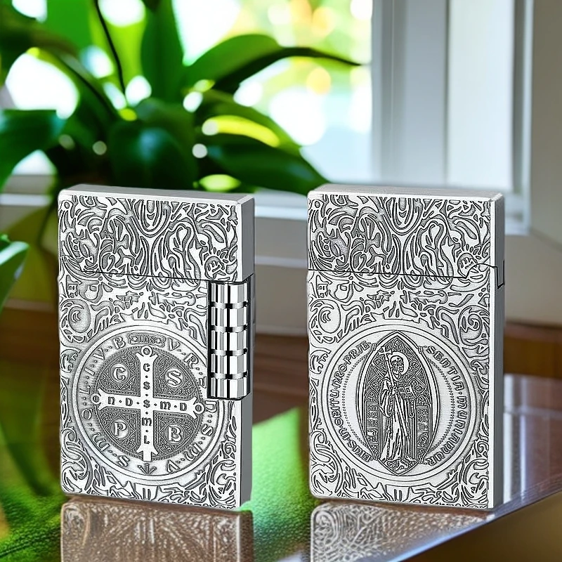 DK883康斯坦丁雕刻工艺充气打火机侧打火