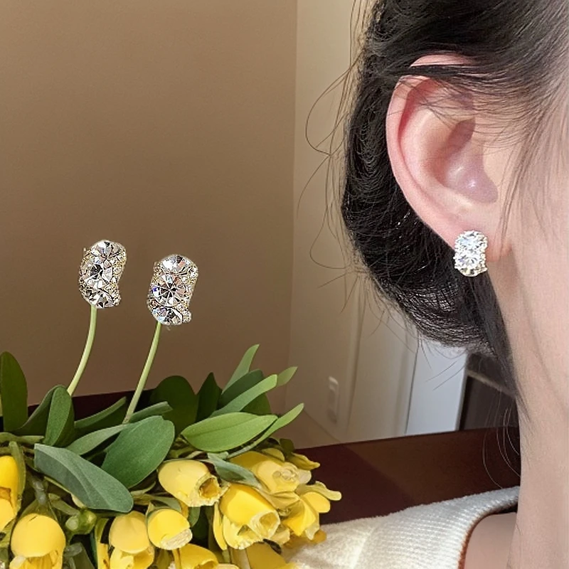 铜合金亚克力耳饰 杜洛弗利白 韩国小众复古高级感耳饰女-23