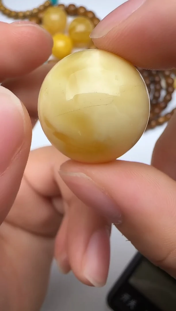 蜜蜡未镶嵌珠宝奇石蜜蜡圆珠配饰