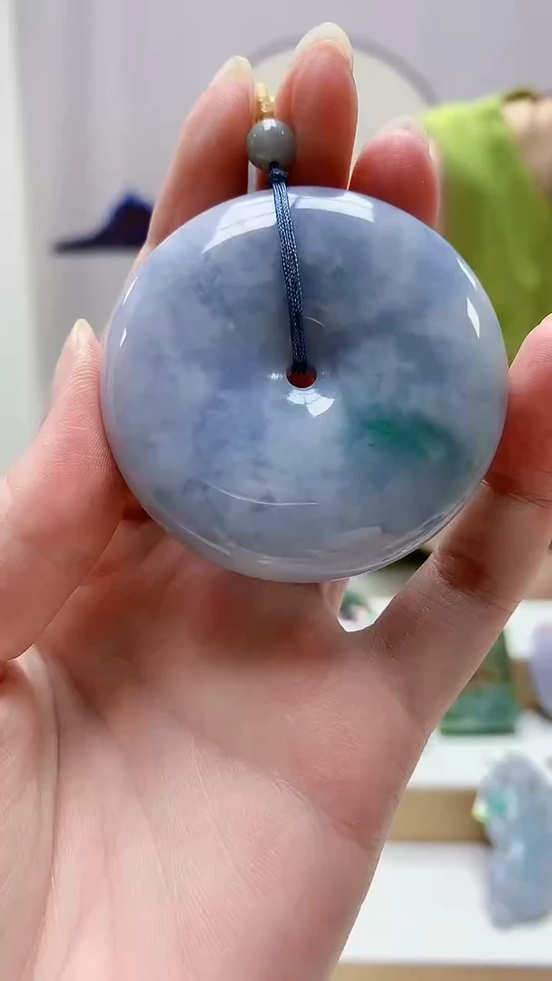 未镶嵌定制翡翠4852zm-毛货挂件扣子60