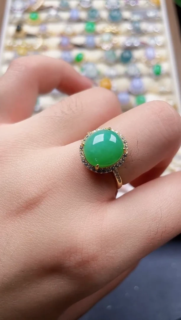 银S925镶嵌戒指翡翠47