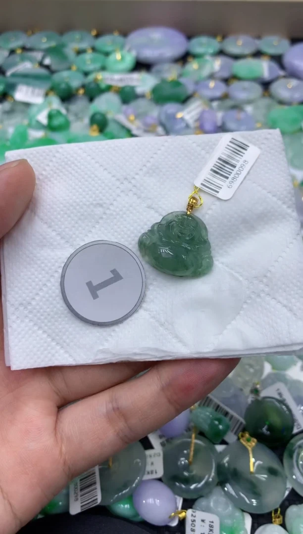 颈饰未镶嵌翡翠天然缅甸翡翠A货