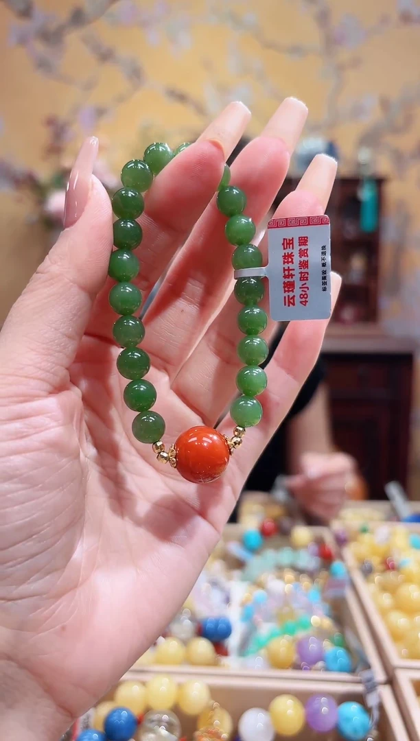 未镶嵌手串和田玉设计款珠串