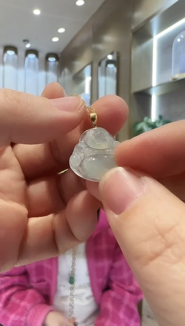 颈饰18K金镶嵌翡翠【22】