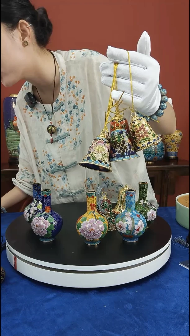 琉璃手工艺品铃铛五只