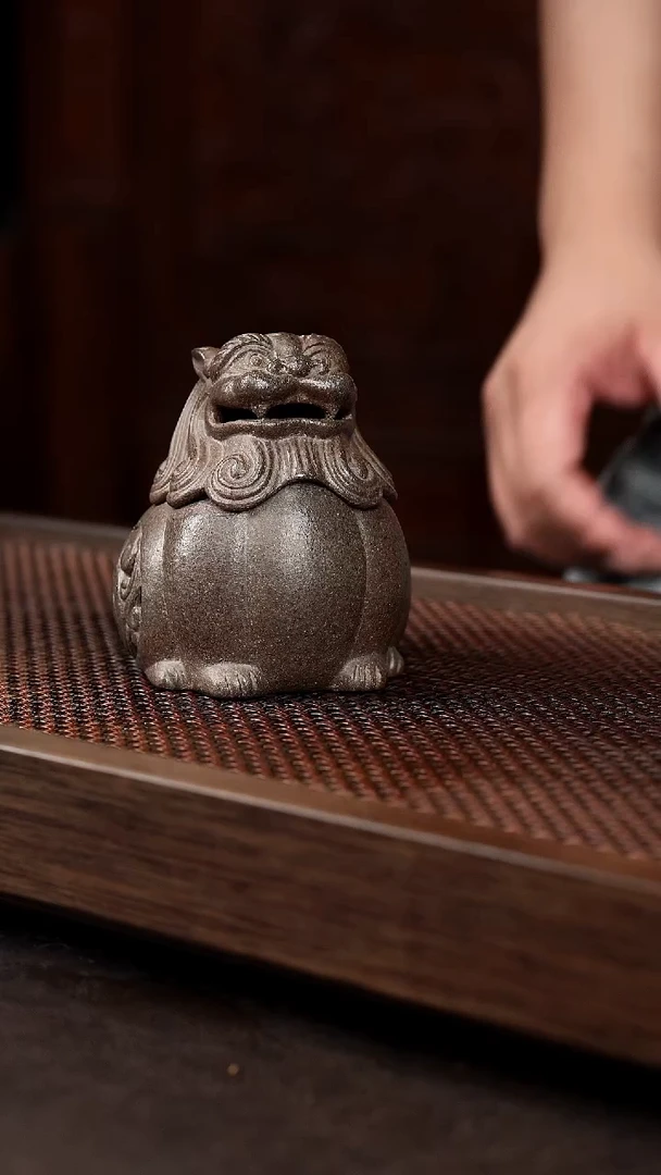 茶壶紫砂岩中泥狮子香炉