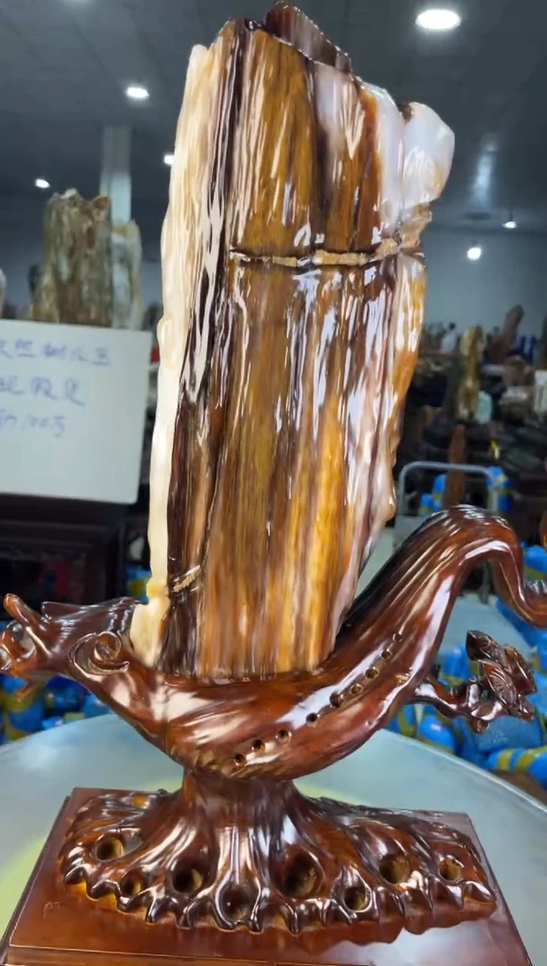 未镶嵌摆件硅化玉17