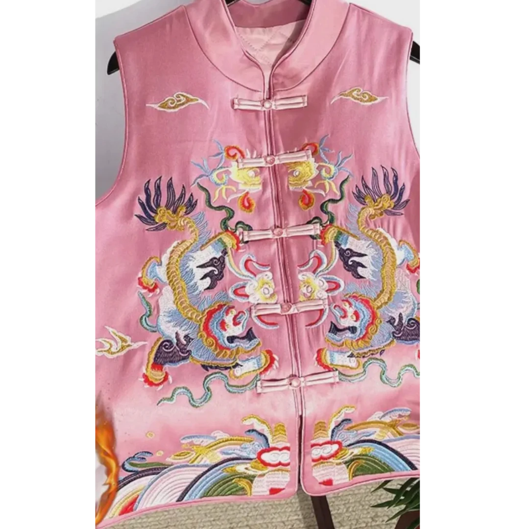 412新款  国风绣花马甲时尚百搭女士中式中国风