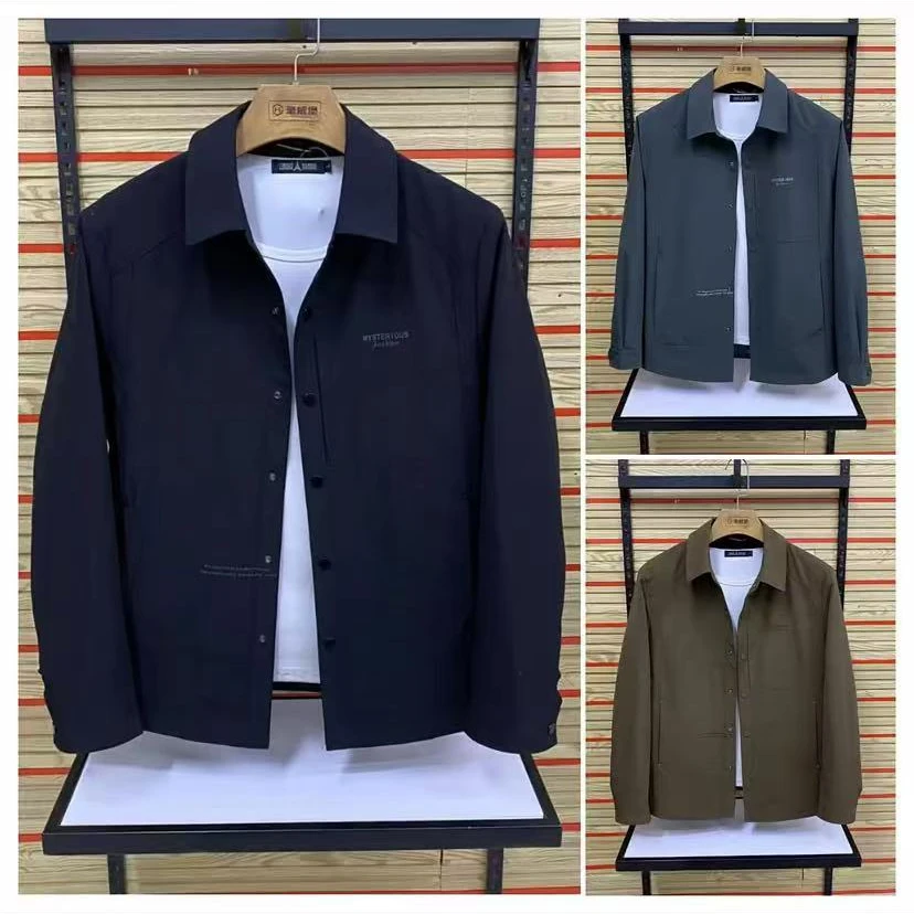 春季新款男士翻领休闲衬衫单款外套