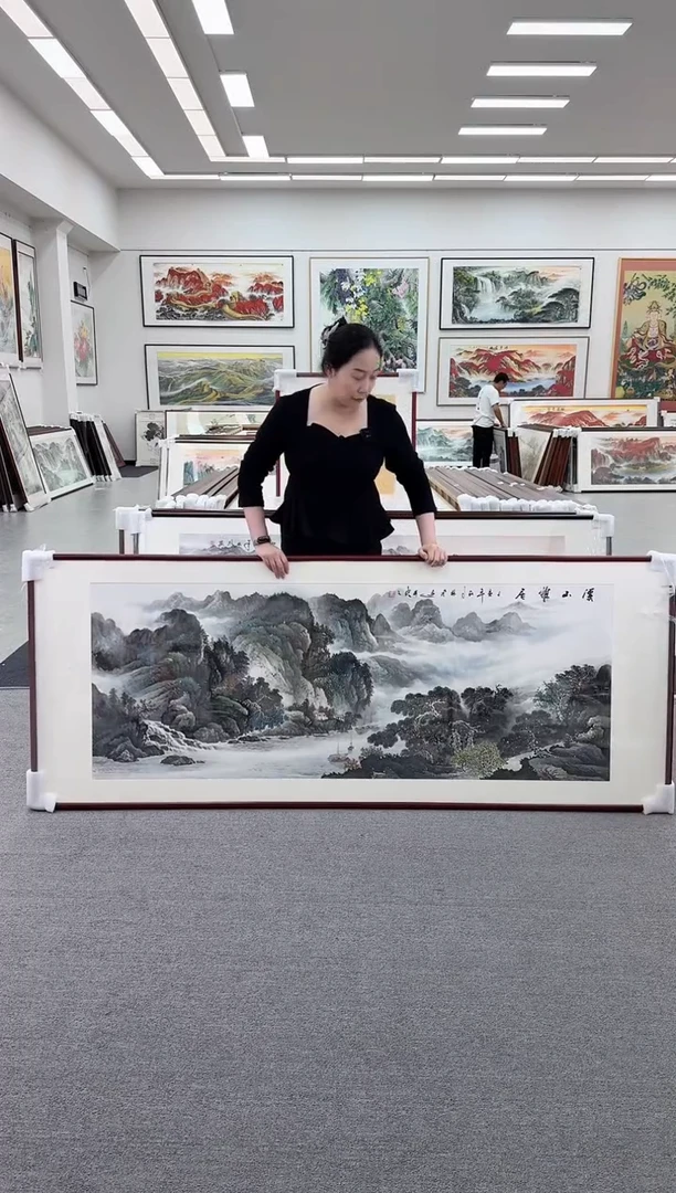 国画手绘  219*88  溪山雅居