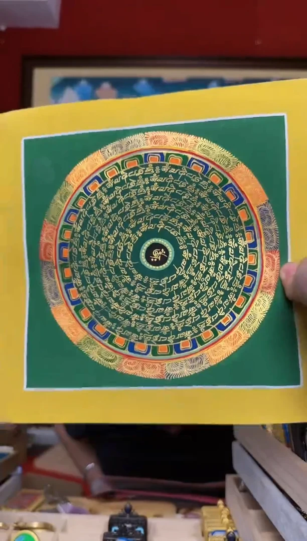 吊坠坛城-热贡纯手绘娜娜