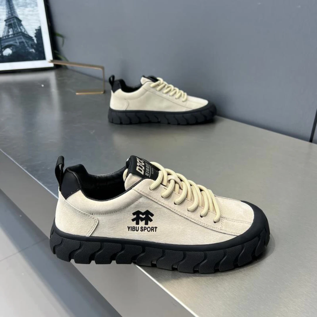 【qbqa联名设计师】简约新款软底撞色拼接运动休闲鞋透气男鞋女时尚