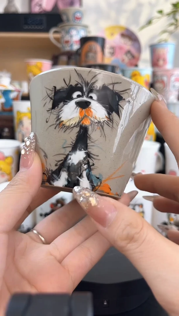 【闪购商品】摆件手工手绘陶瓷小杯杯