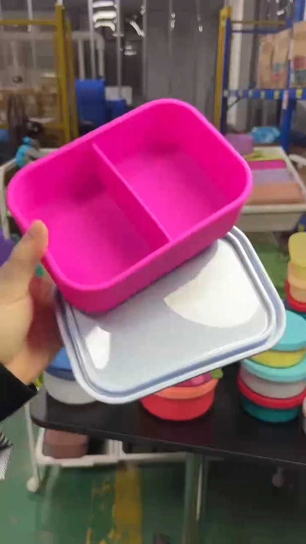 硅胶粉底浅蓝盖-2格小盒-700ml