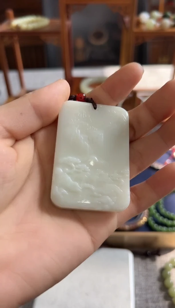 【闪购商品】和田玉颈饰未镶嵌山水吊坠-520975