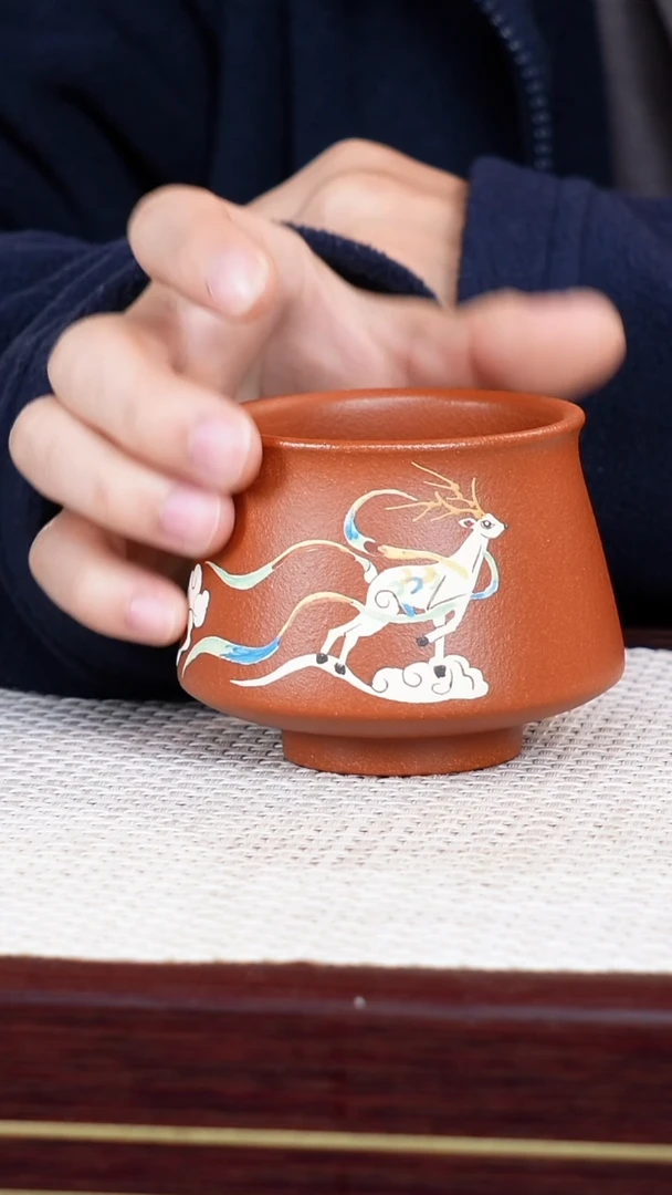 茶杯紫砂宜兴原矿紫砂 全手工制作