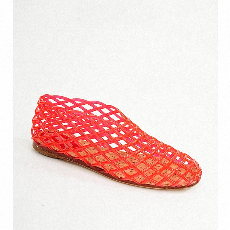 25夏季新款洞洞鞋平底时尚休闲沙滩凉鞋水晶鞋