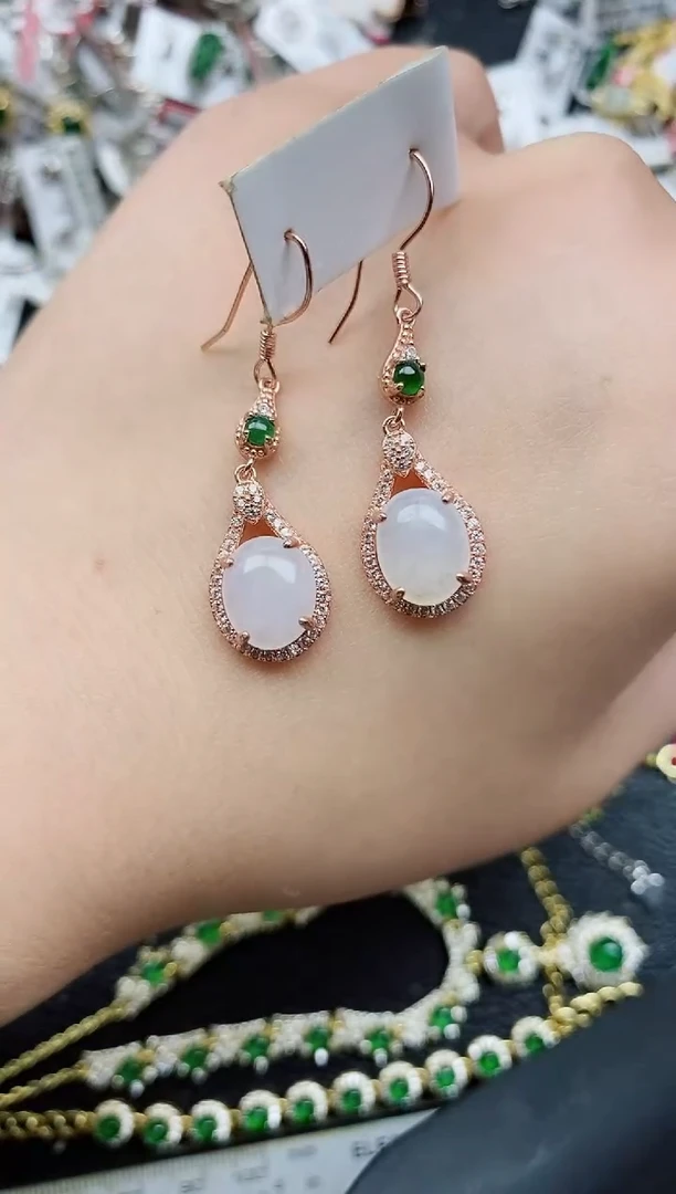 银S925镶嵌戒指翡翠1