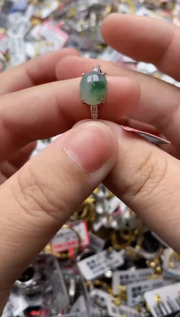 【闪购商品】翡翠戒指银S925镶嵌1111111---8