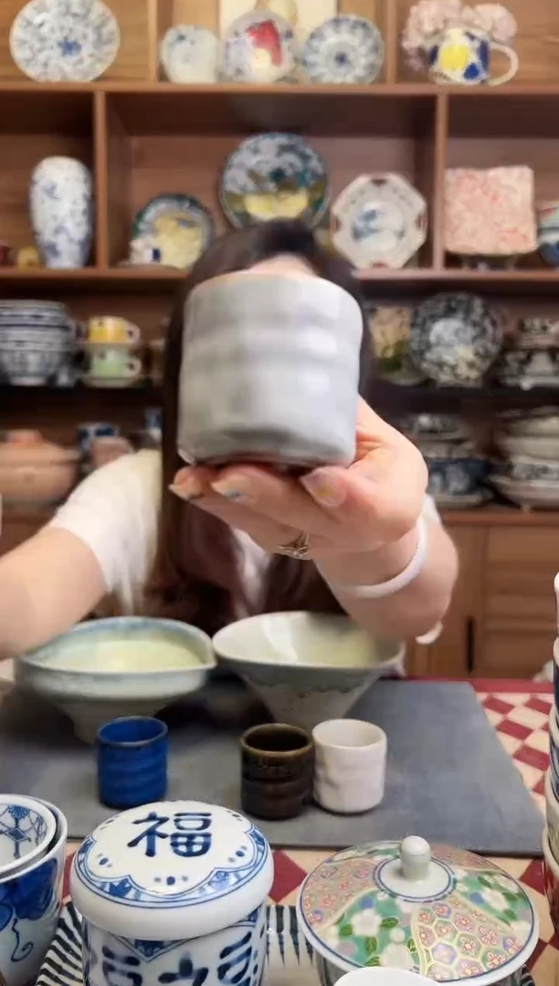 瓷片鼠志野 小酒杯