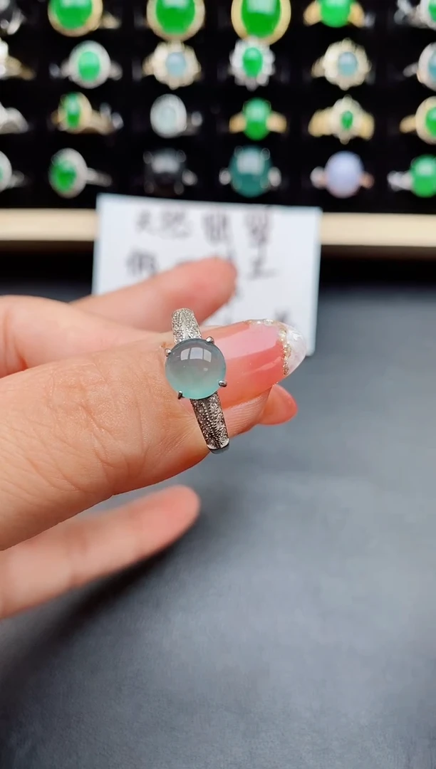 【闪购商品】翡翠戒指银S925镶嵌50850