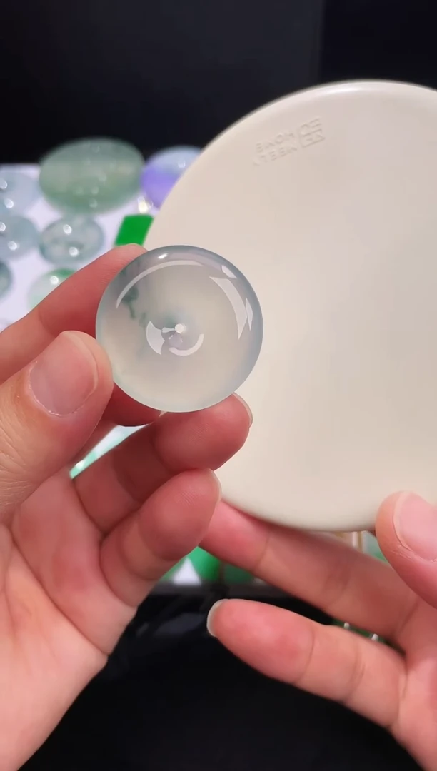 颈饰未镶嵌翡翠【50】平安扣 尺寸 31.7   6.1mm