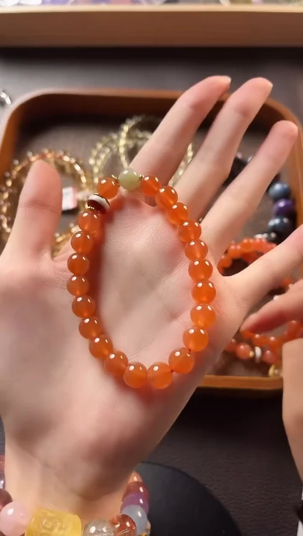 未镶嵌手链水晶3-24南红设计款手链