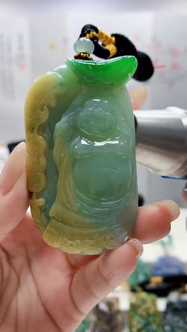 未镶嵌定制翡翠5060lr-毛货挂件197