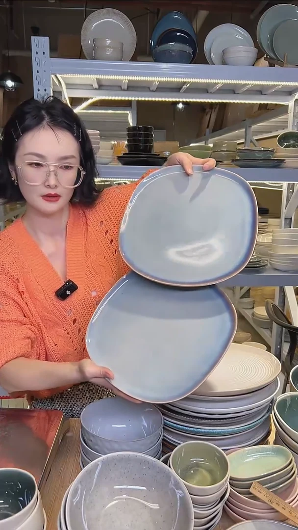 瓷118外贸尾货高温釉下彩陶瓷餐具默认微瑕