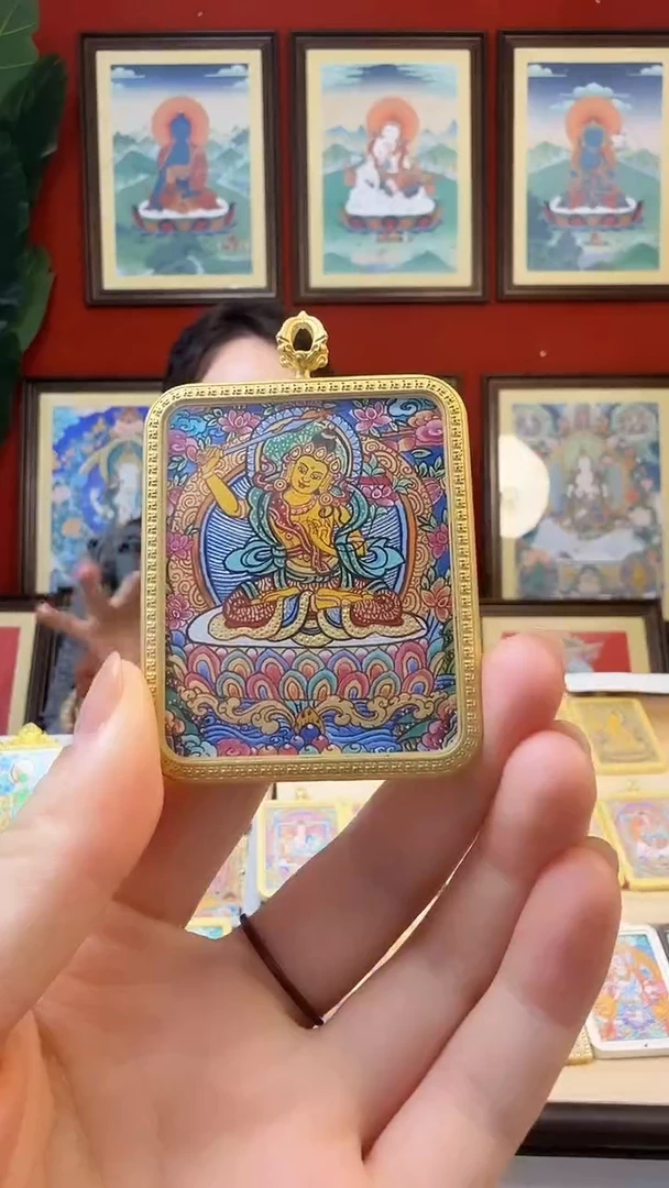 吊坠热贡纯手绘--文殊