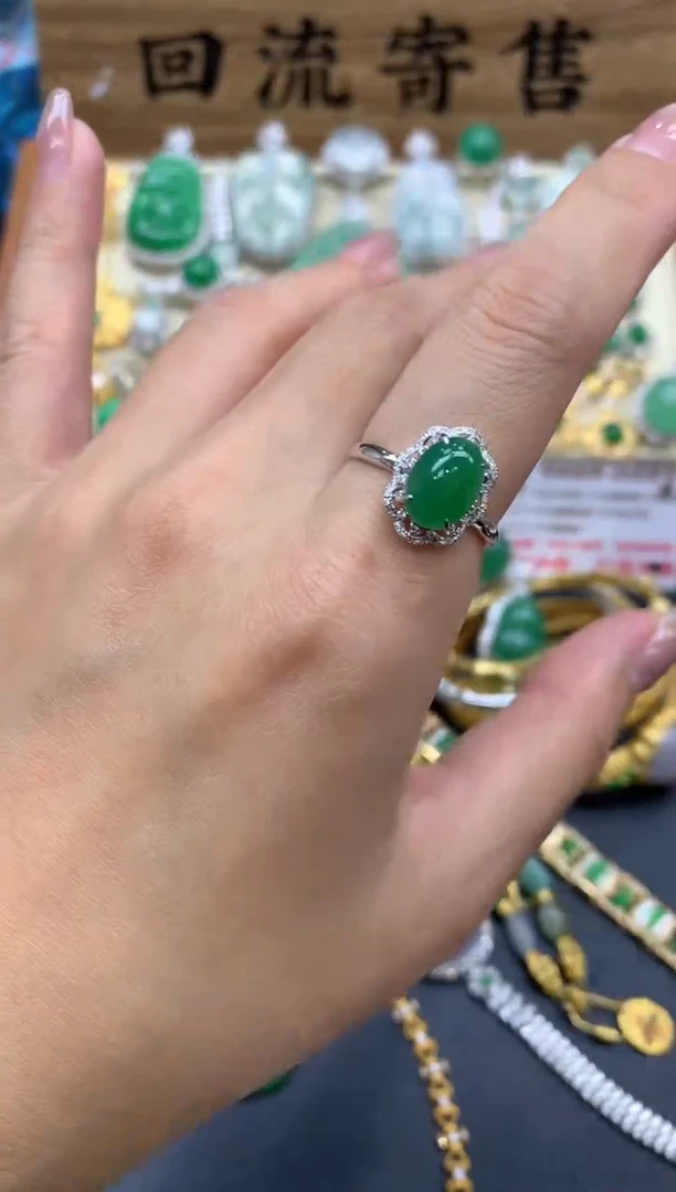 【闪购商品】翡翠戒指18K金镶嵌317-中国好珍宝