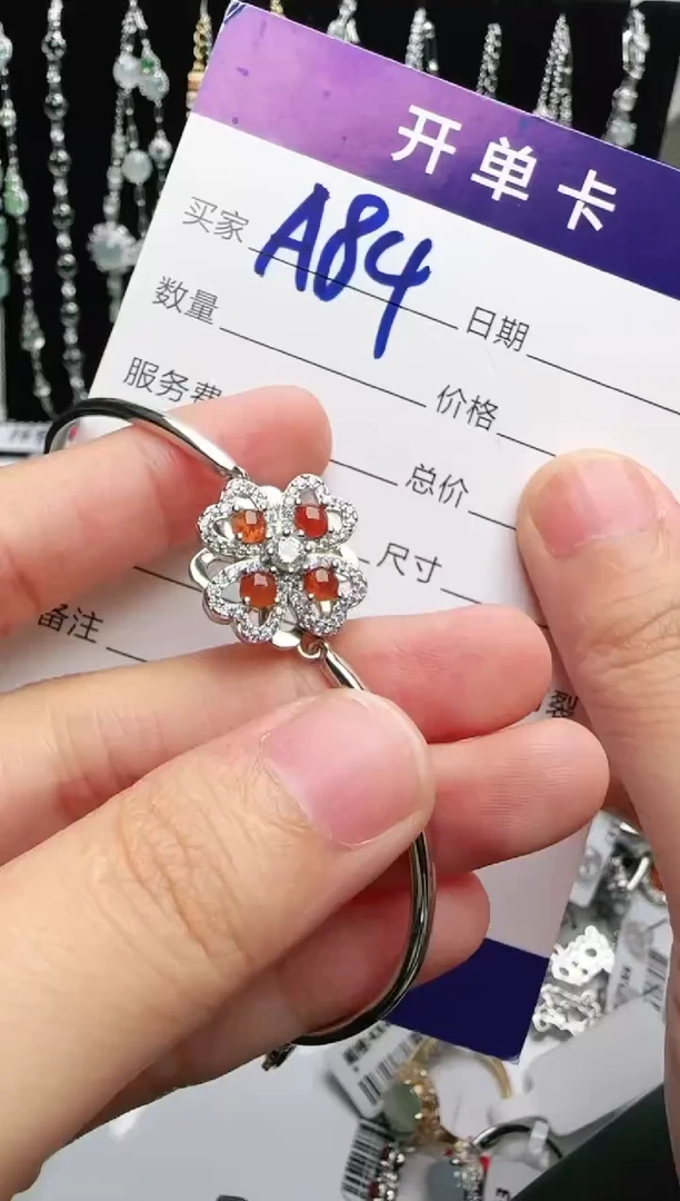 银S925镶嵌戒指翡翠1