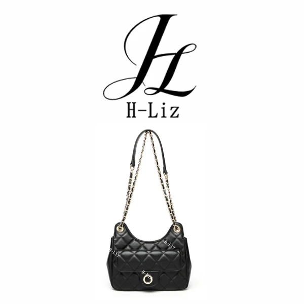 H-Liz 小香风菱格链条斜挂包
