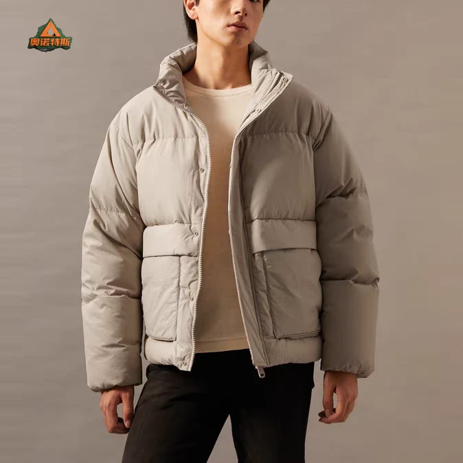 SC26078 高蓬松鸭绒轻量大口袋简约休闲立领保暖面包羽绒服