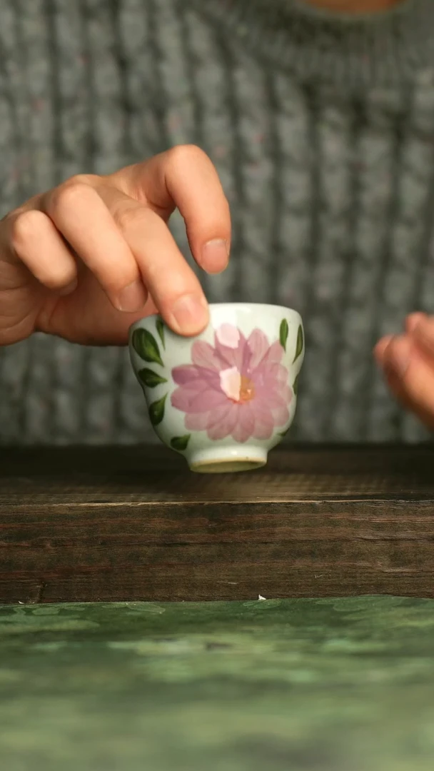 陶瓷青诗集手工手绘瓷器