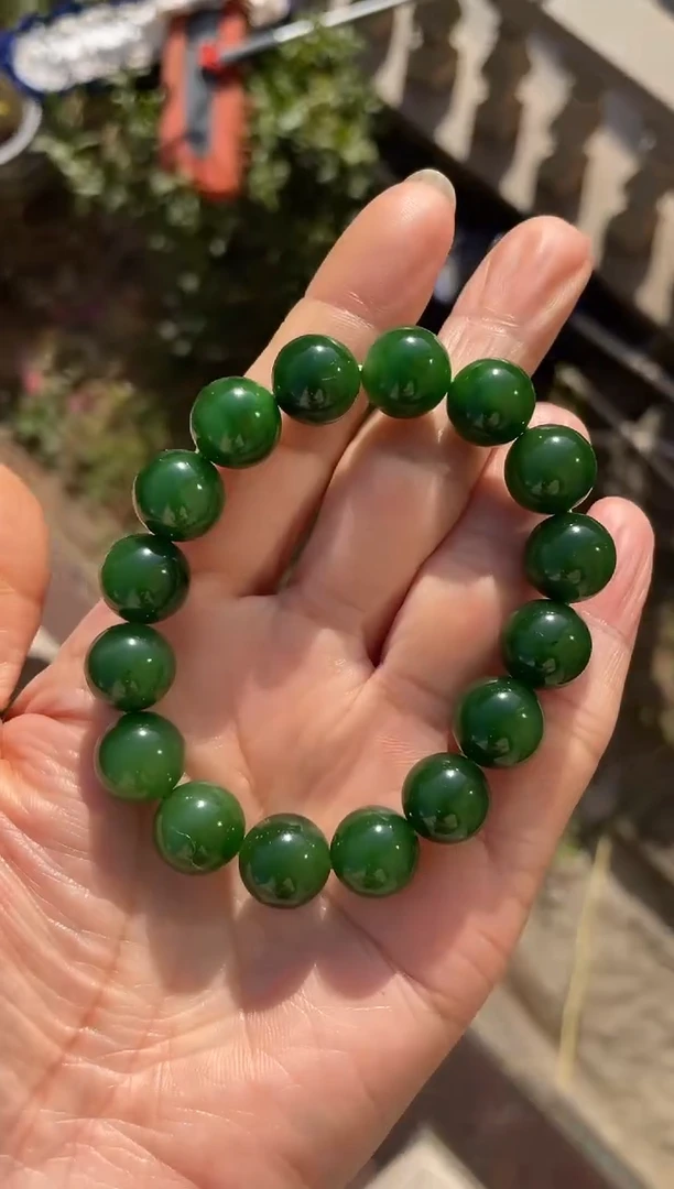 未镶嵌手串和田玉（碧玉）佩*卡12+碧玉手串（多样性发一）