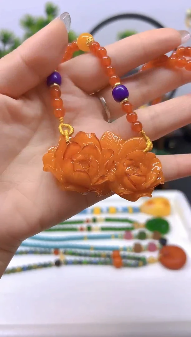 【闪购商品】蜜蜡毛衣链未镶嵌毛衣链M670