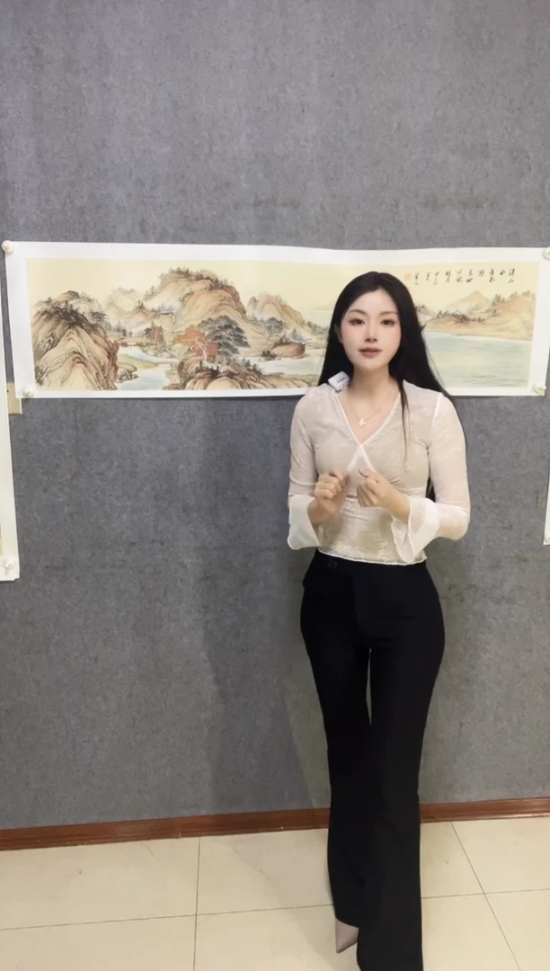 【闪购商品】国画《得山水清气，极天地大观》仿古山水画