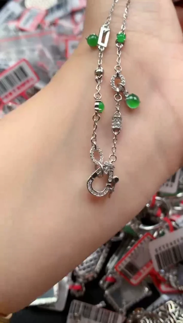 银S925镶嵌戒指翡翠天然A货缅甸翡翠