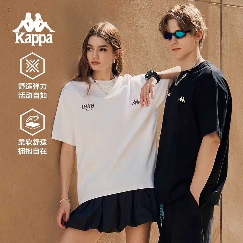 《1916经典系列》kappa卡帕背靠背男女运动t恤短袖夏季情侣半袖上衣
