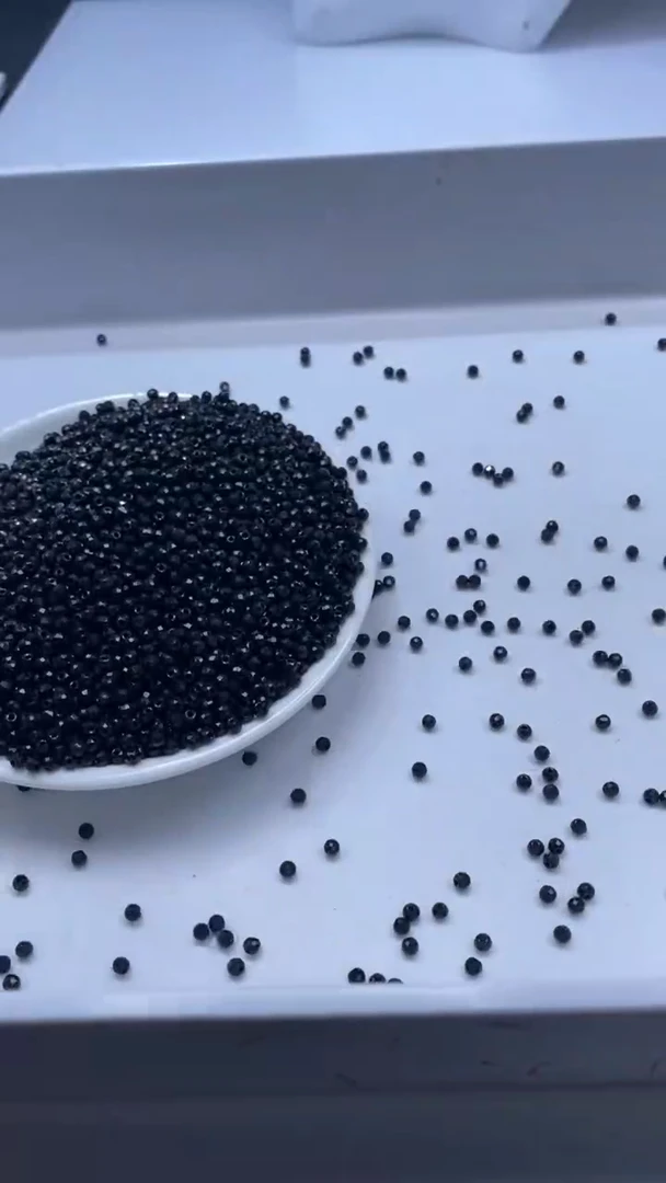 颈饰未镶嵌水晶X114-黑色碧玺3mm*40颗