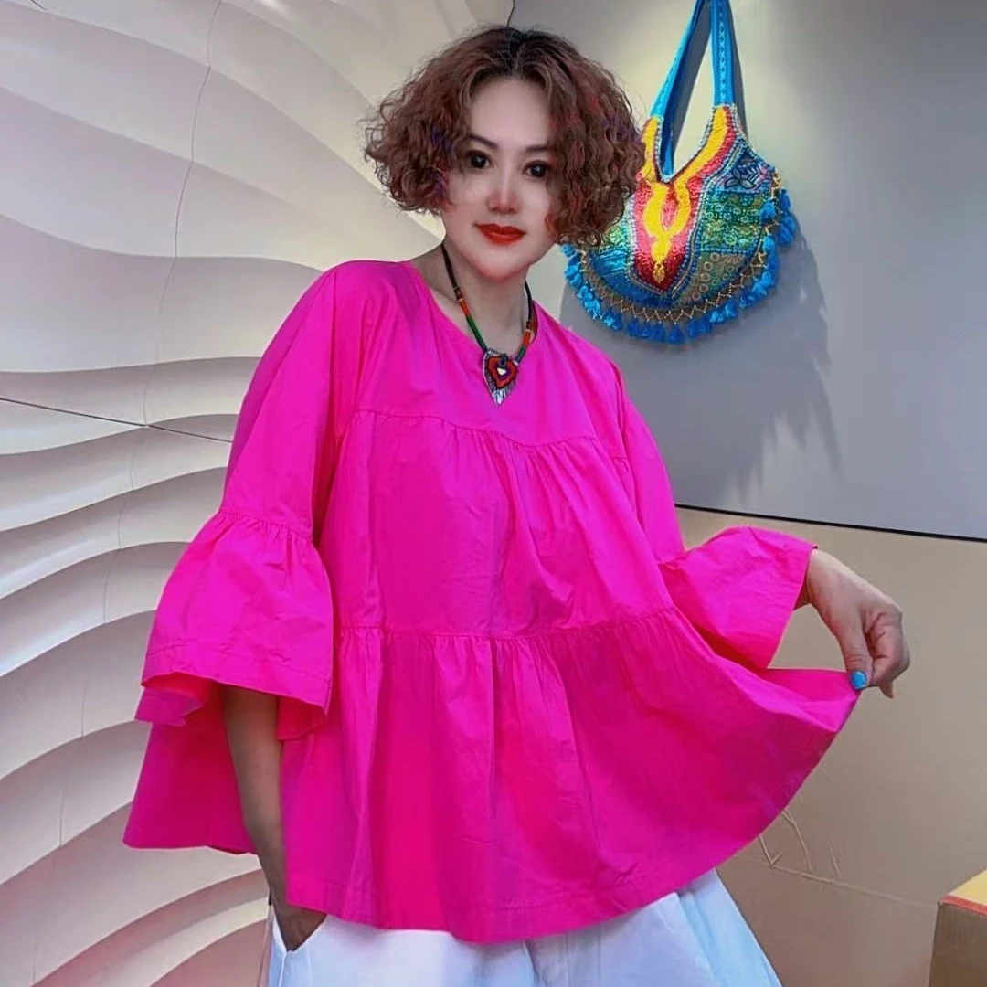 {欧洲站}梦姐同款时尚洗水棉上衣